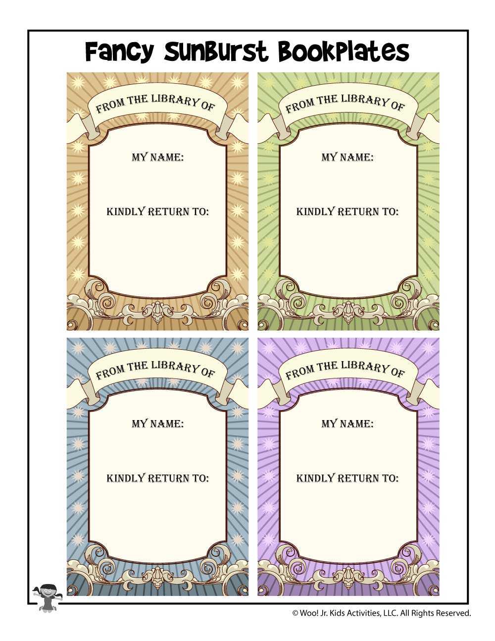 Free Bookplates To Print | Woo! Jr. Kids Activities Pertaining To Bookplate Templates For Word