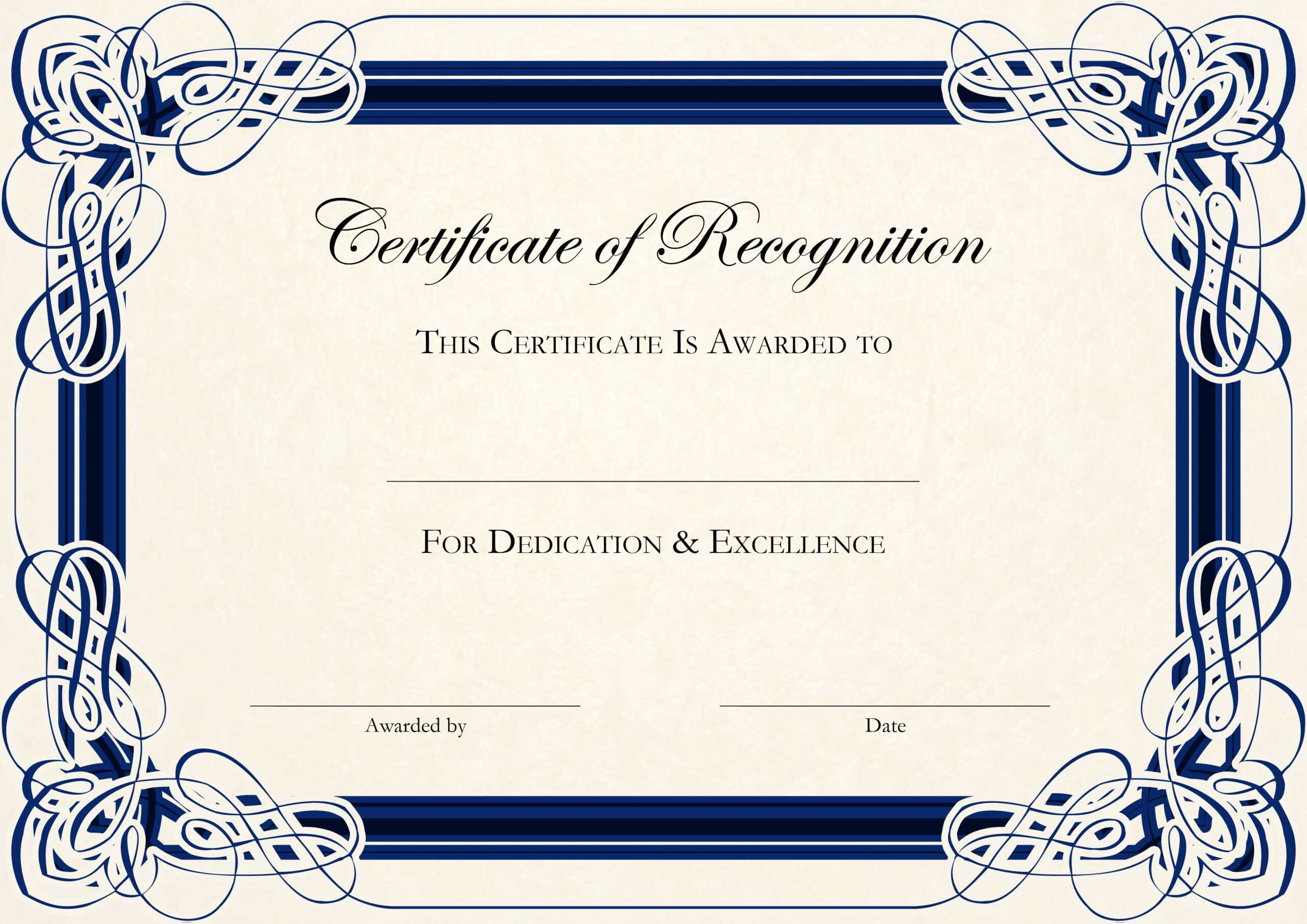 Free Certificate Templates For Word Regarding Certificate Templates For Word Free Downloads