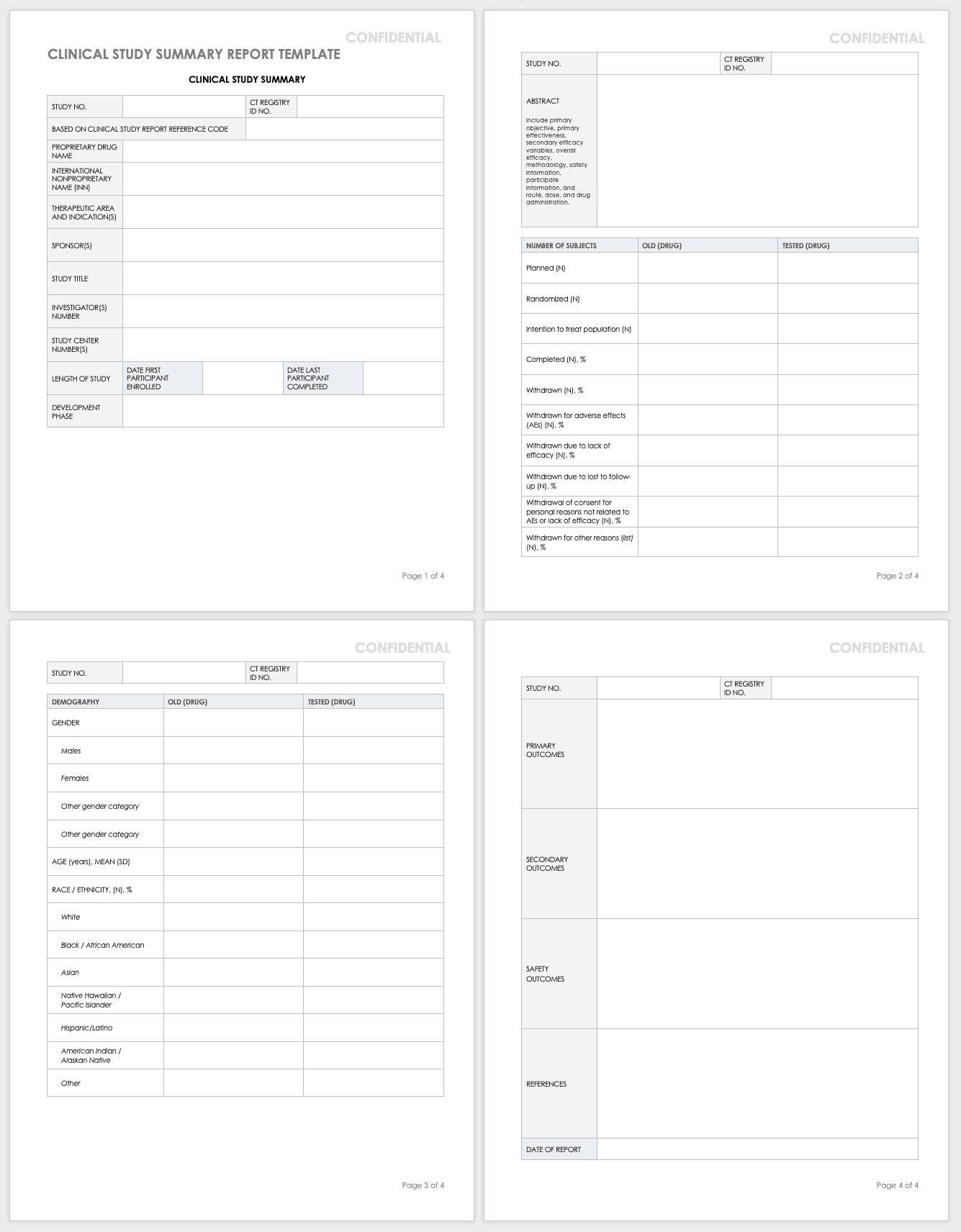 Free Clinical Trial Templates | Smartsheet With Regard To Case Report Form Template