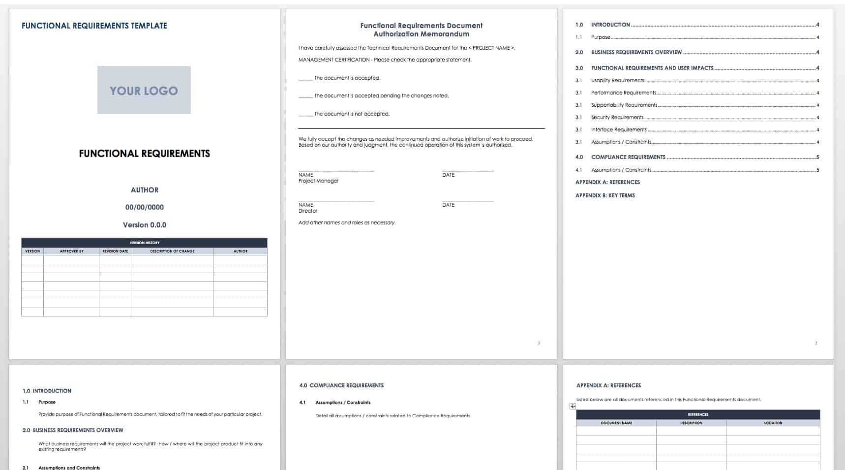 Free Functional Specification Templates | Smartsheet With Product Requirements Document Template Word