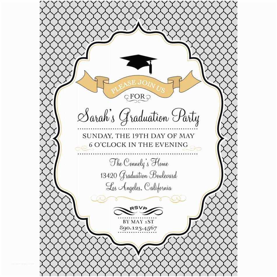 Free Graduation Party Invitation Templates For Word Inside Free Graduation Invitation Templates For Word