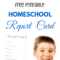 Free Homeschool Report Card [Printable] | Paradise Praises Inside Homeschool Report Card Template Middle School