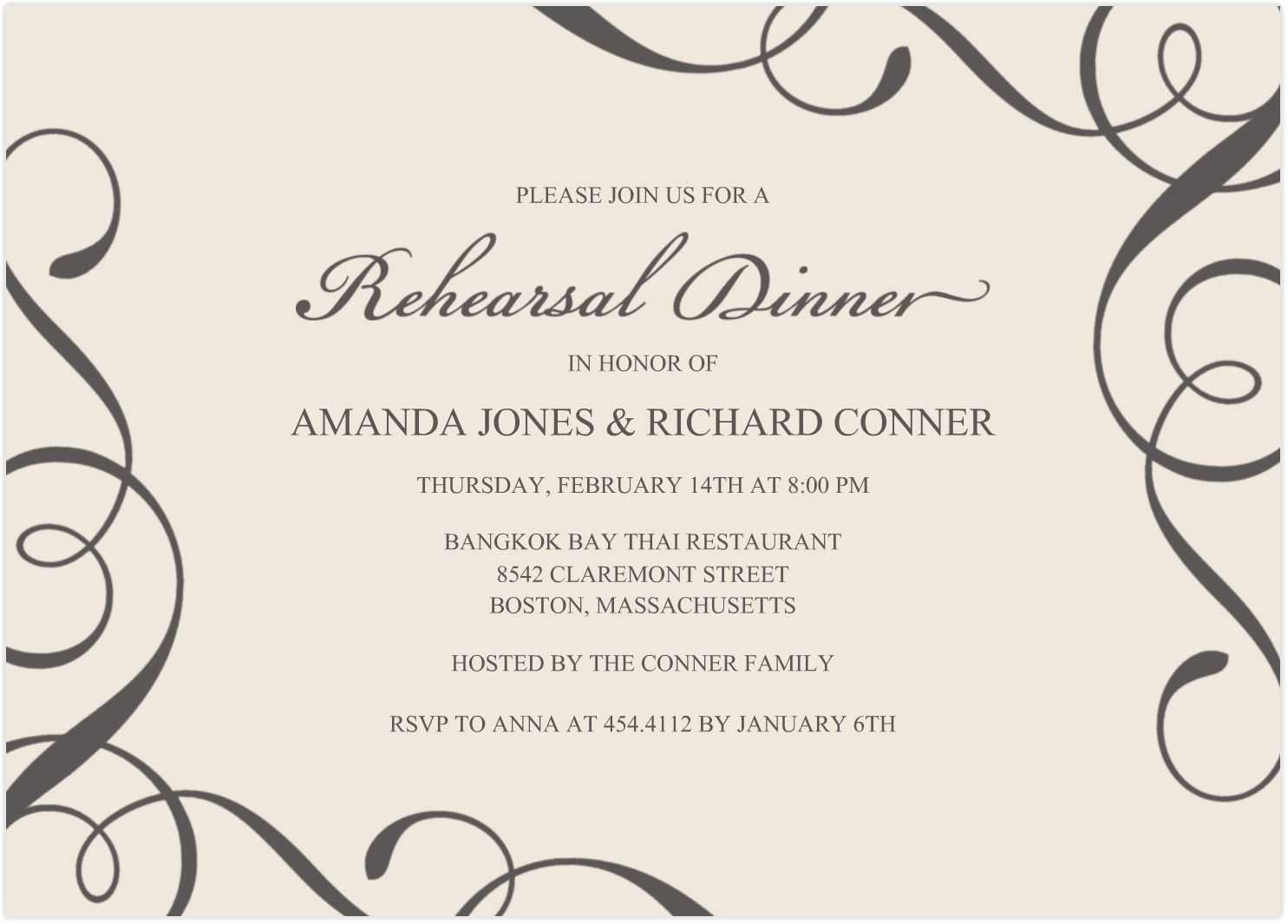 Free Invitation Templates Word – Karati.ald2014 For Free Dinner Invitation Templates For Word