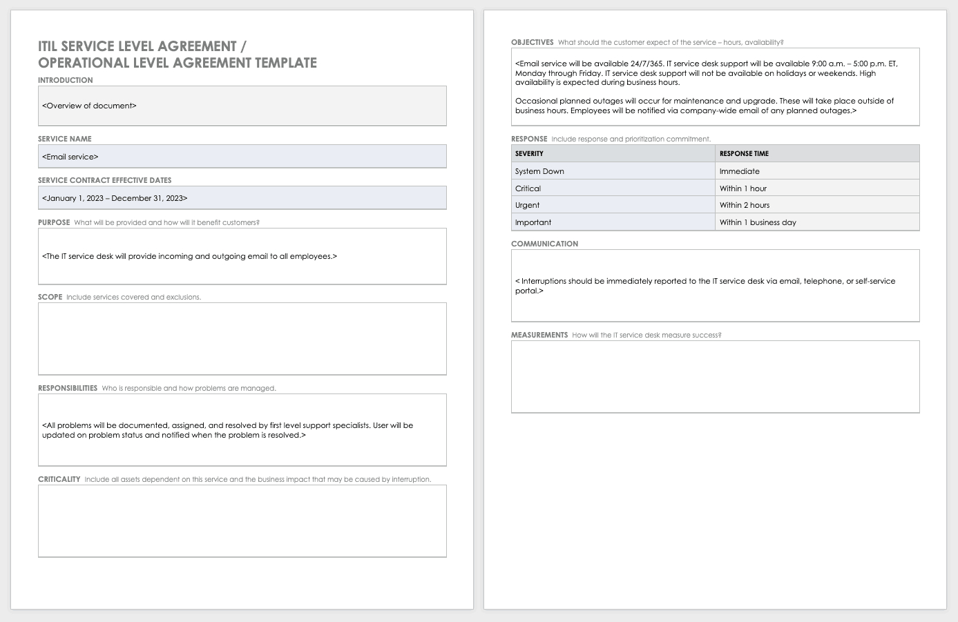 Free Itil Templates | Smartsheet Inside Incident Report Template Itil