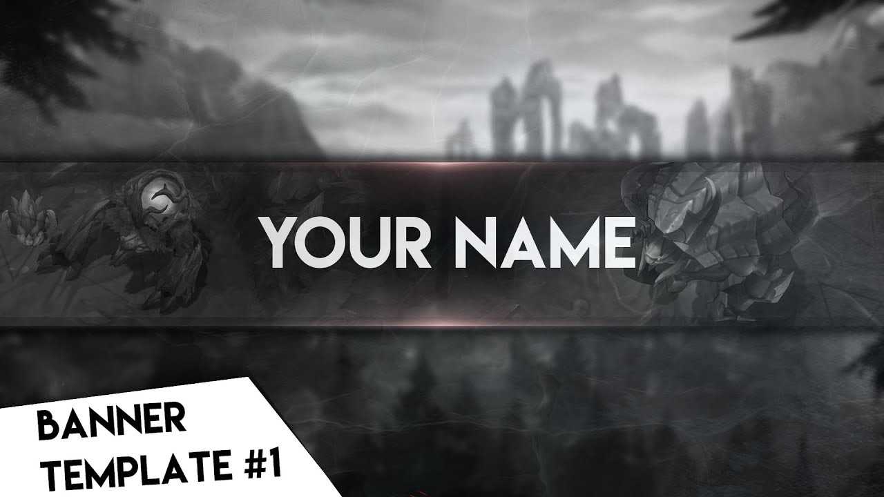 Free League Of Legends Banner Template | Photoshop And Gimp With Gimp Youtube Banner Template