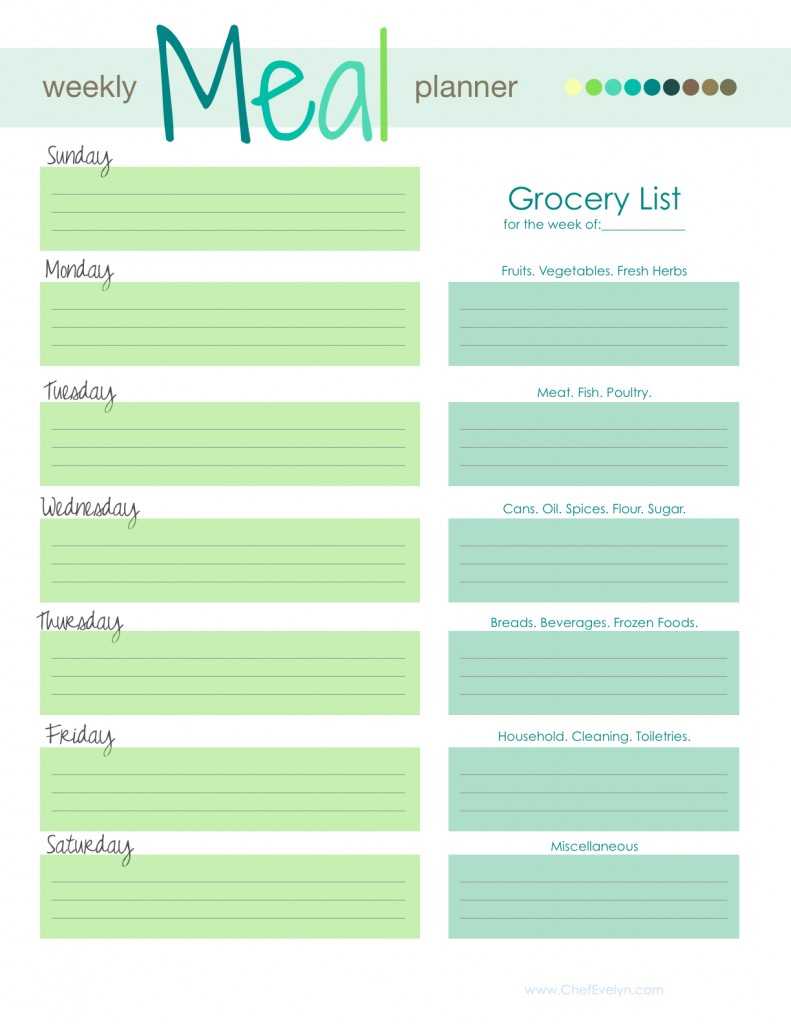Free Meal Planner Template For Mac Pertaining To Meal Plan Template Word