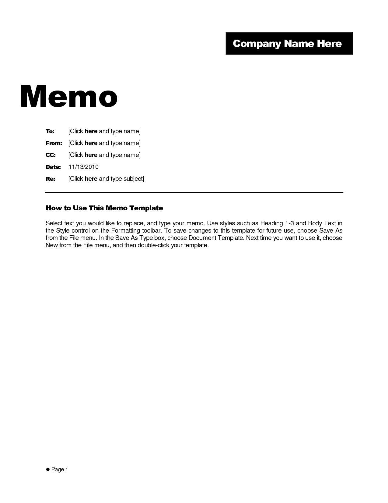 Free Memo Template Word 2010 – Kerren Throughout Memo Template Word 2013