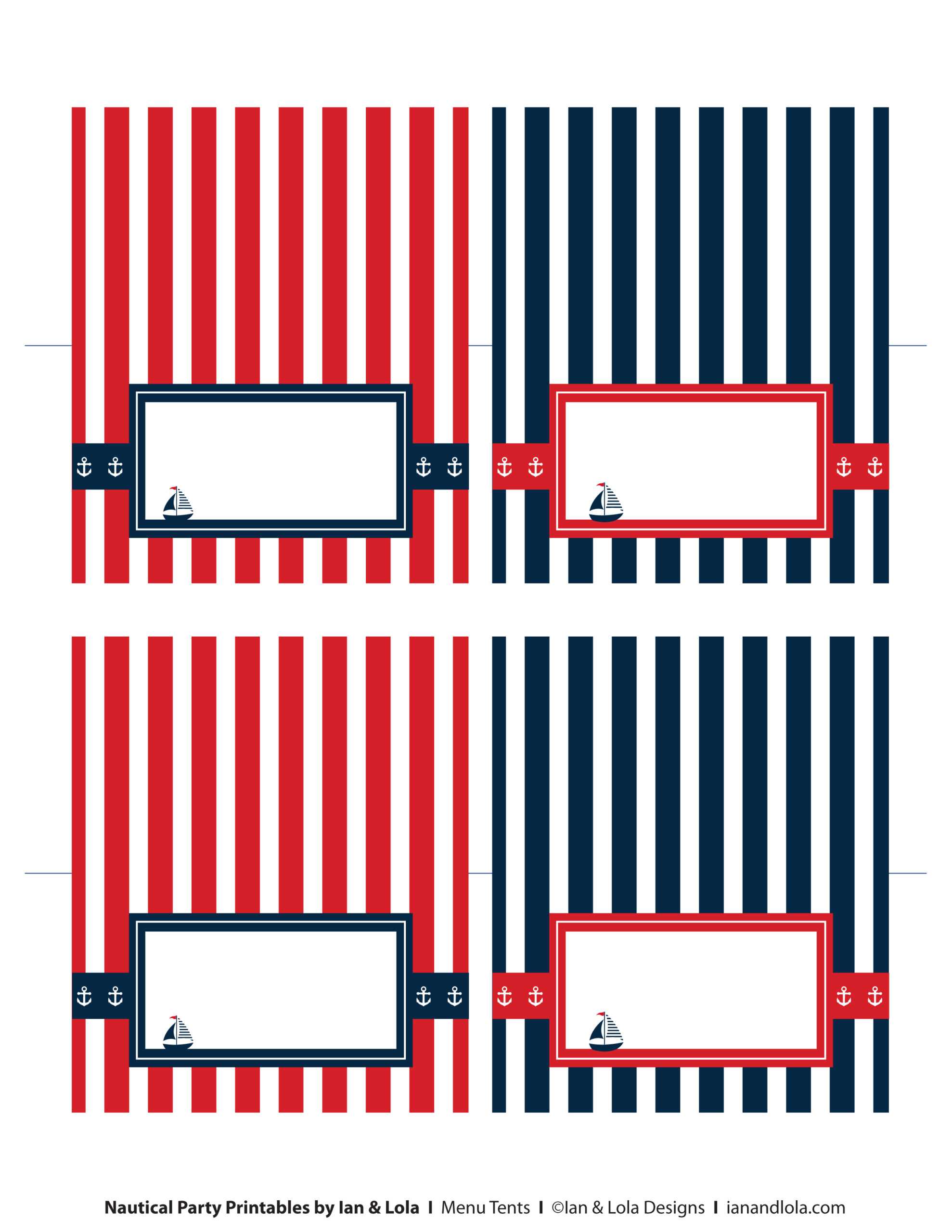 Free Nautical Party Printables From Ian & Lola Designs For Nautical Banner Template