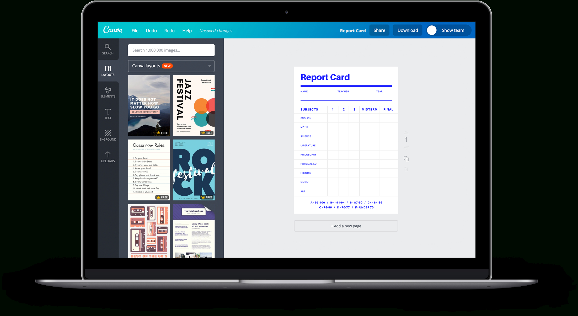 Free Online Report Card Maker: Design A Custom Report Card In Fake Report Card Template