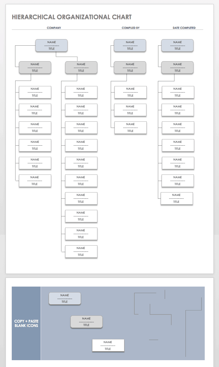 Free Organization Chart Templates For Word | Smartsheet Intended For Org Chart Template Word