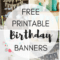 Free Printable Birthday Banners Pertaining To Diy Banner Template Free