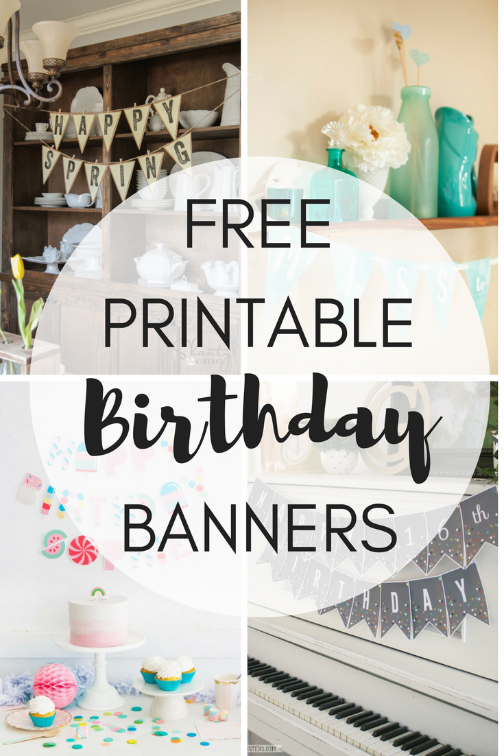 Free Printable Birthday Banners Throughout Diy Birthday Banner Template