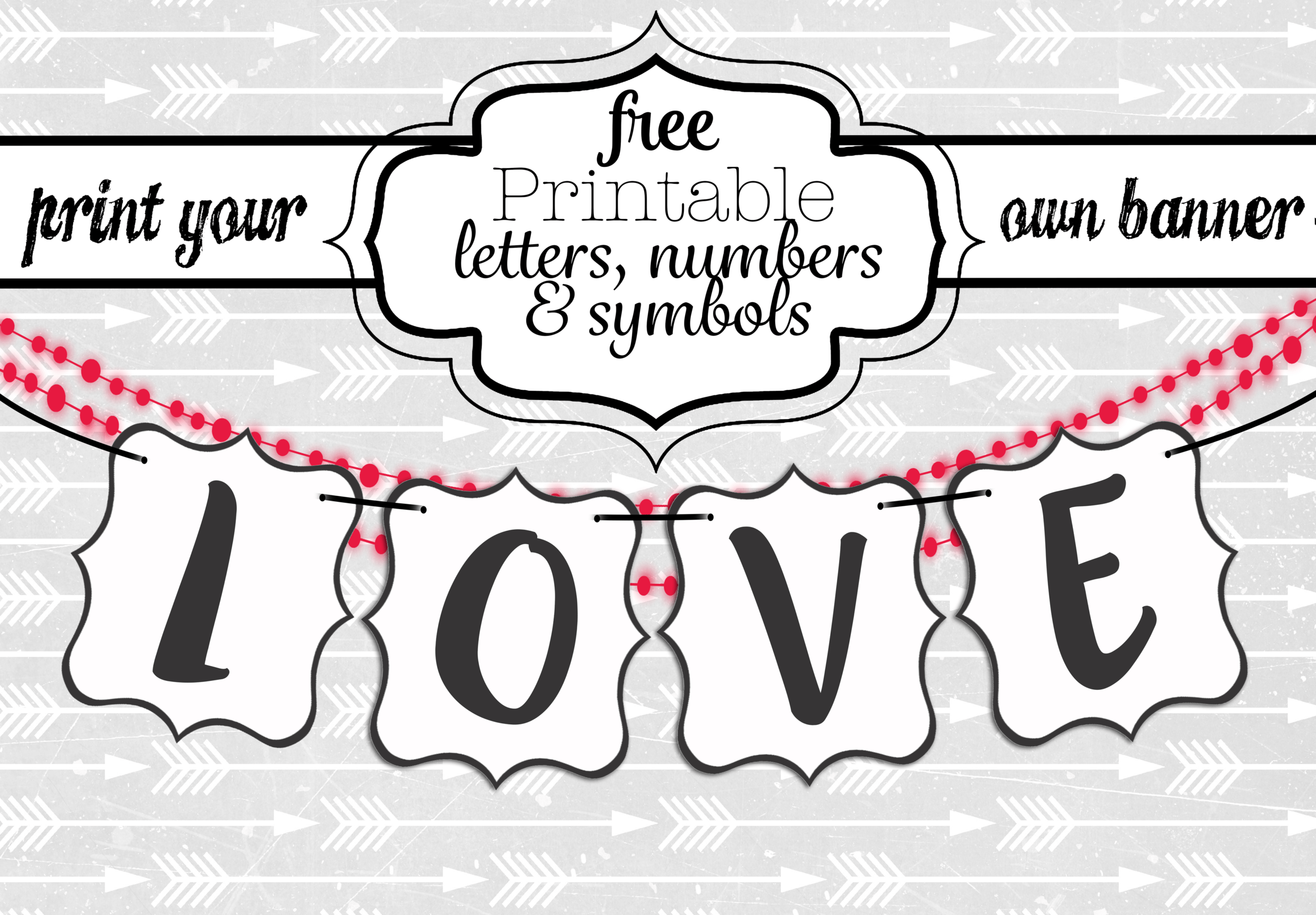 Free Printable Black And White Banner Letters | Swanky For Diy Banner Template Free