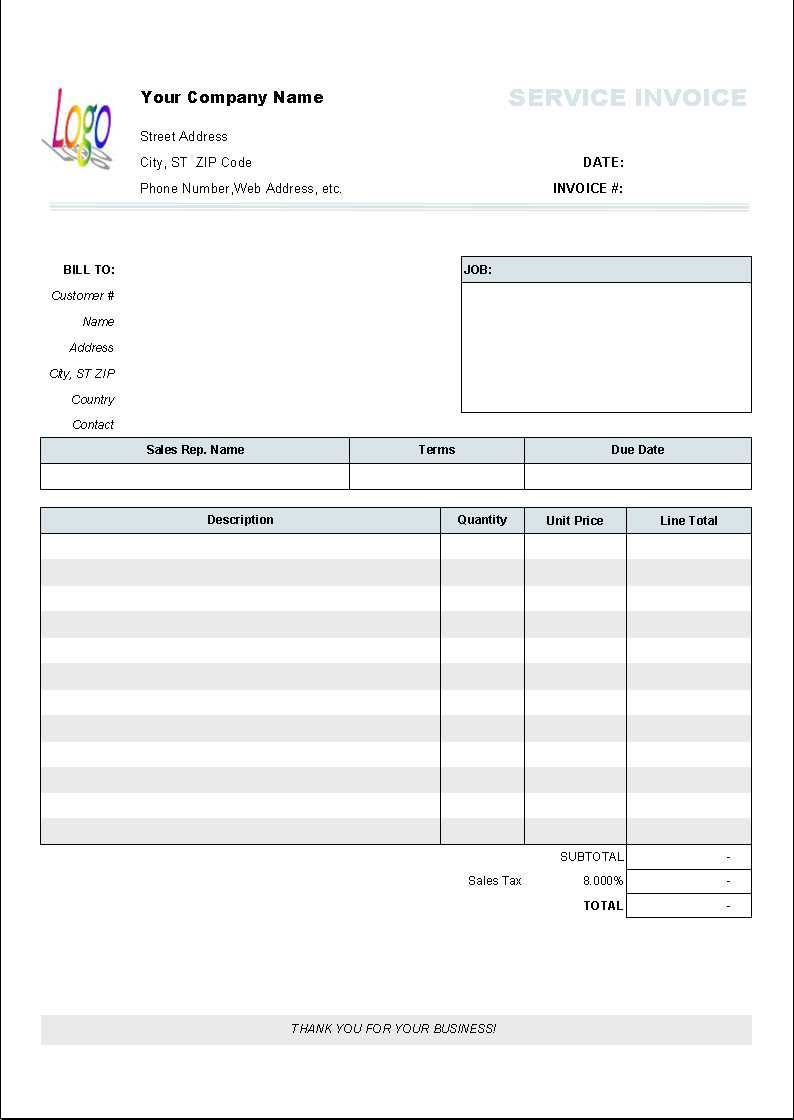 Free Printable Blank Invoice Templates | Templates Free Regarding Free Printable Invoice Template Microsoft Word