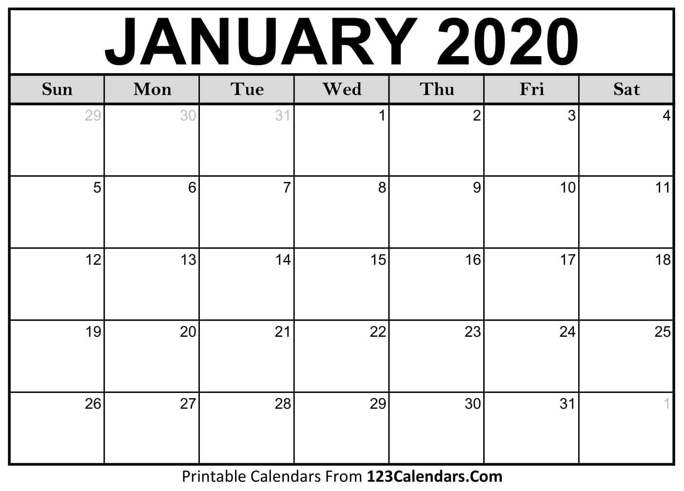 Free Printable Calendar | 123Calendars With Full Page Blank Calendar Template