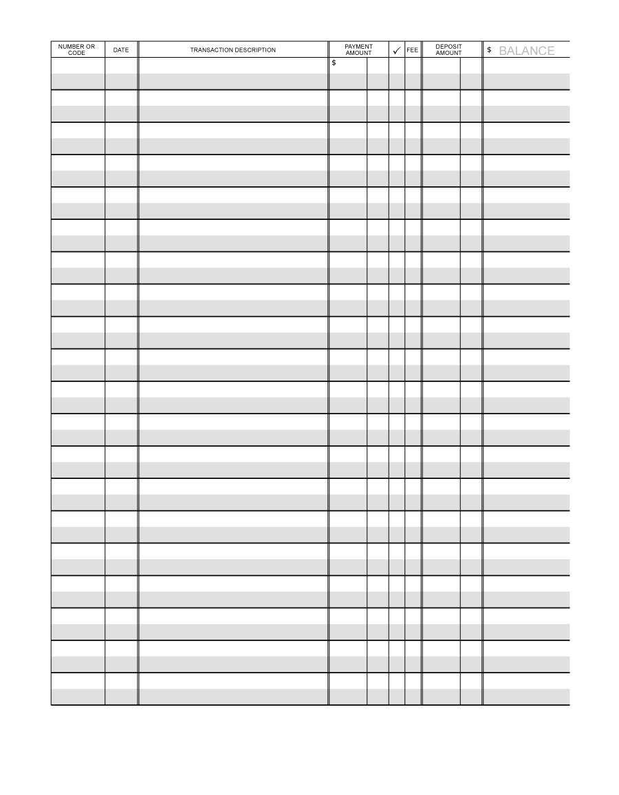 Free Printable Check Register Templates | Template Business Intended For Print Check Template Word