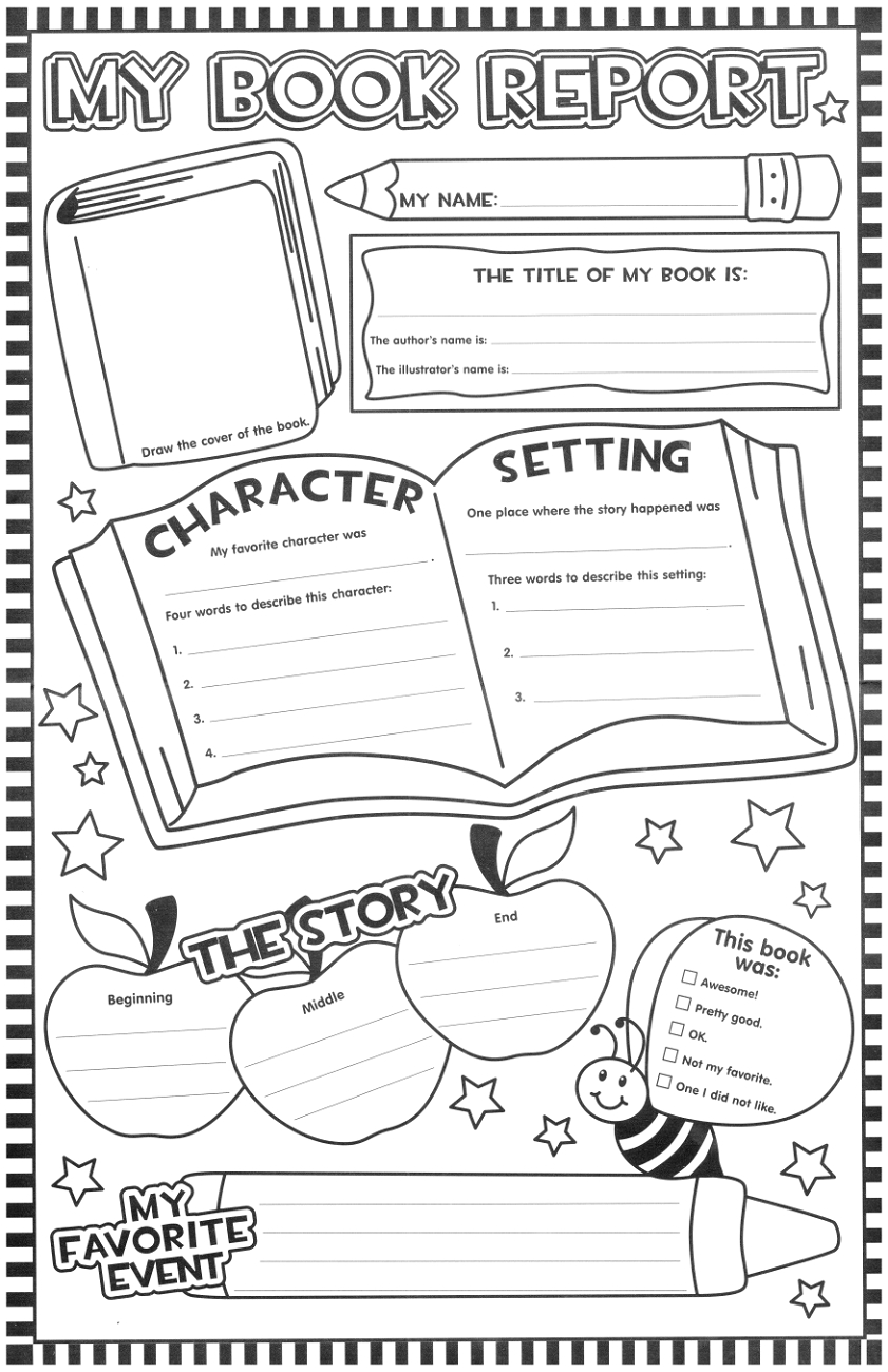 Free Printable Children's Book Templates | Printable Shelter Pertaining To Middle School Book Report Template