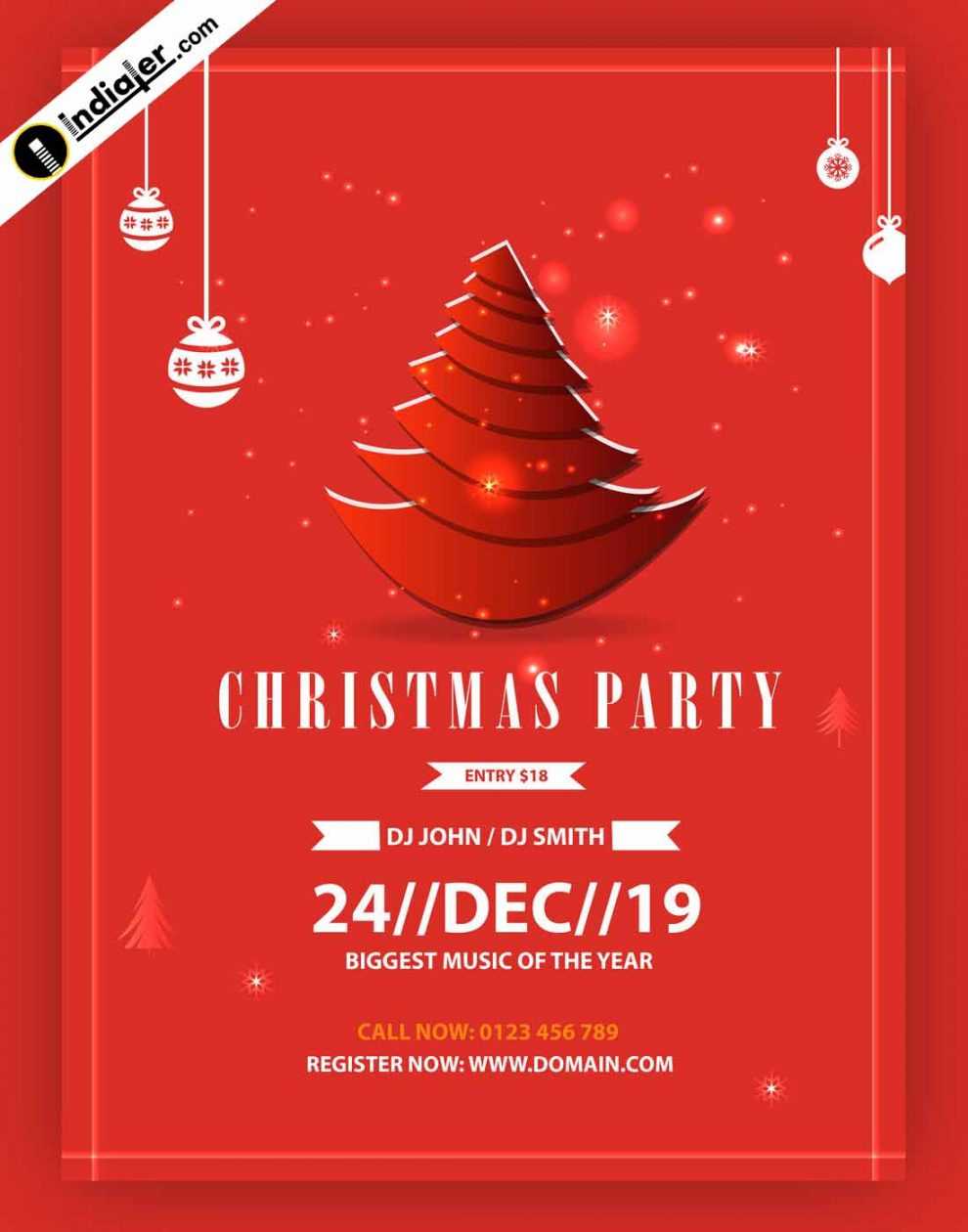 Free Printable Christmas Party Flyer Ates Or Invitations Uk With Regard To Free Christmas Invitation Templates For Word