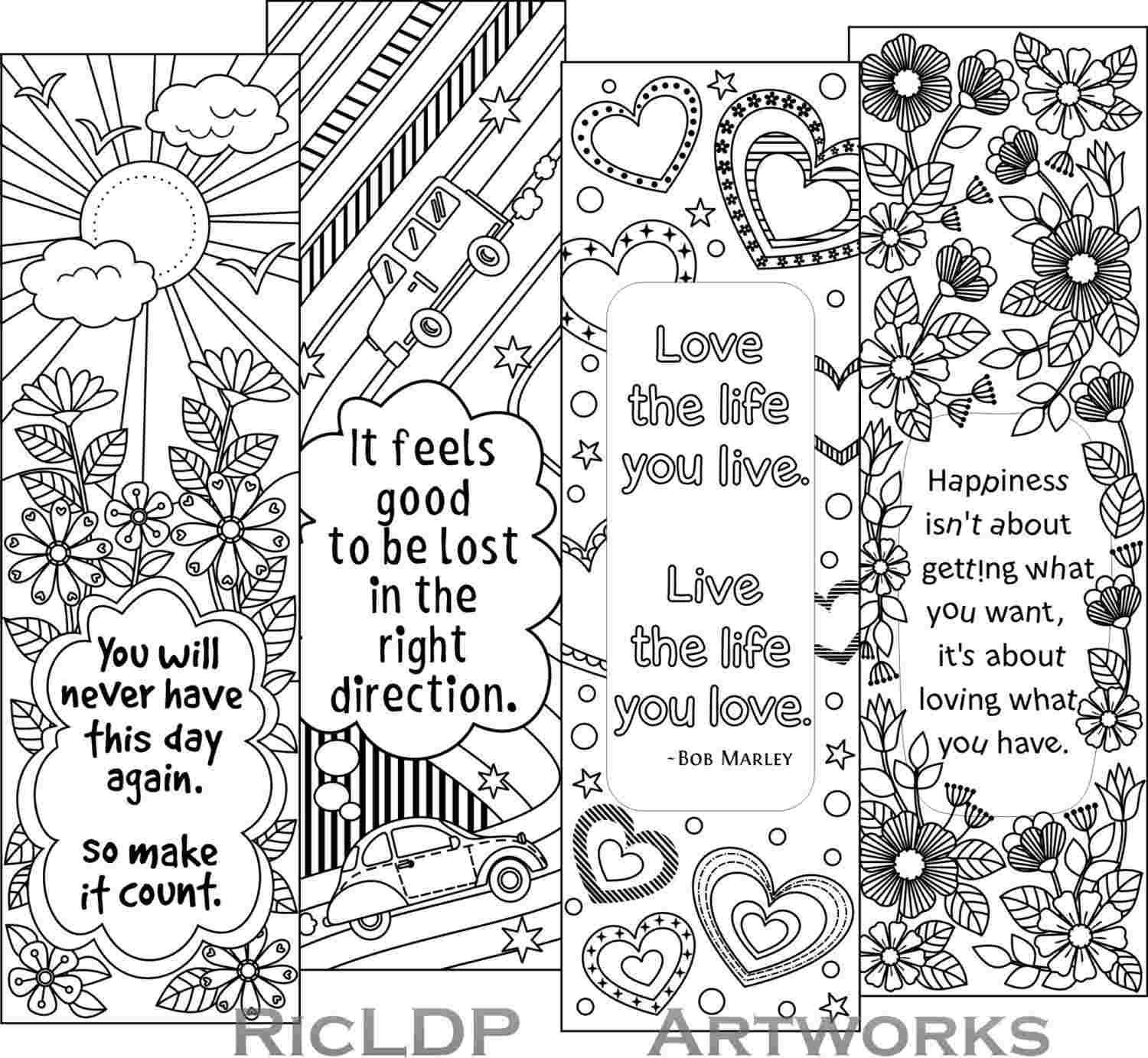 Free Printable Coloring Bookmarks Templates Free Coloring In Free Blank Bookmark Templates To Print