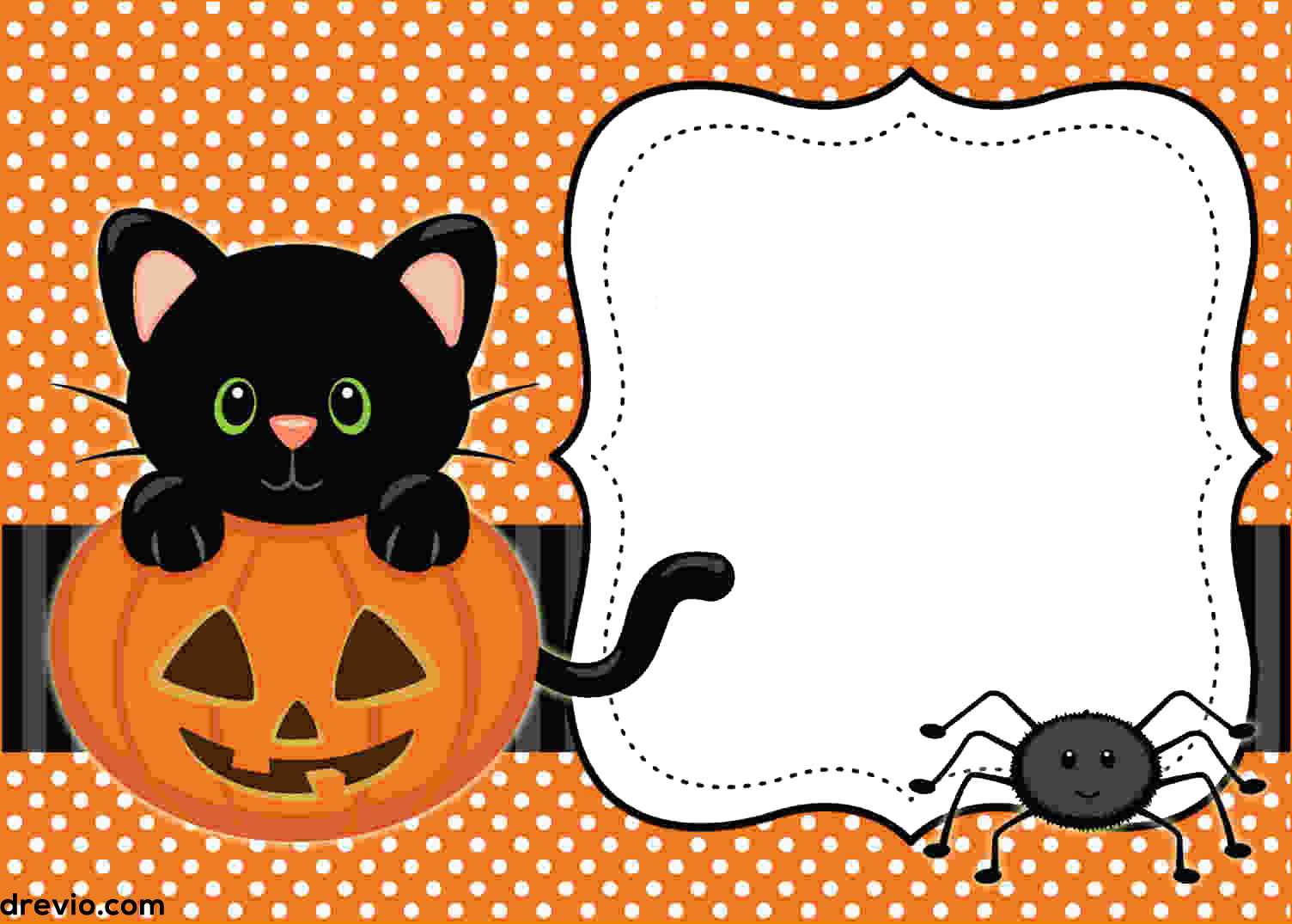 Free Printable Halloween Invitations Templates | Drevio With Regard To Free Halloween Templates For Word