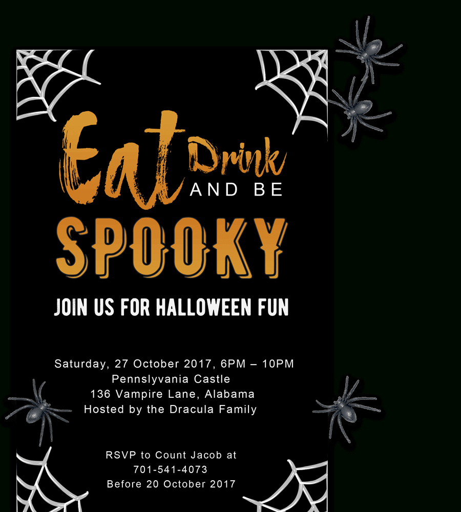 Free Printable Halloween Party Invitations 2018 ✅ [ Template] Within Free Halloween Templates For Word