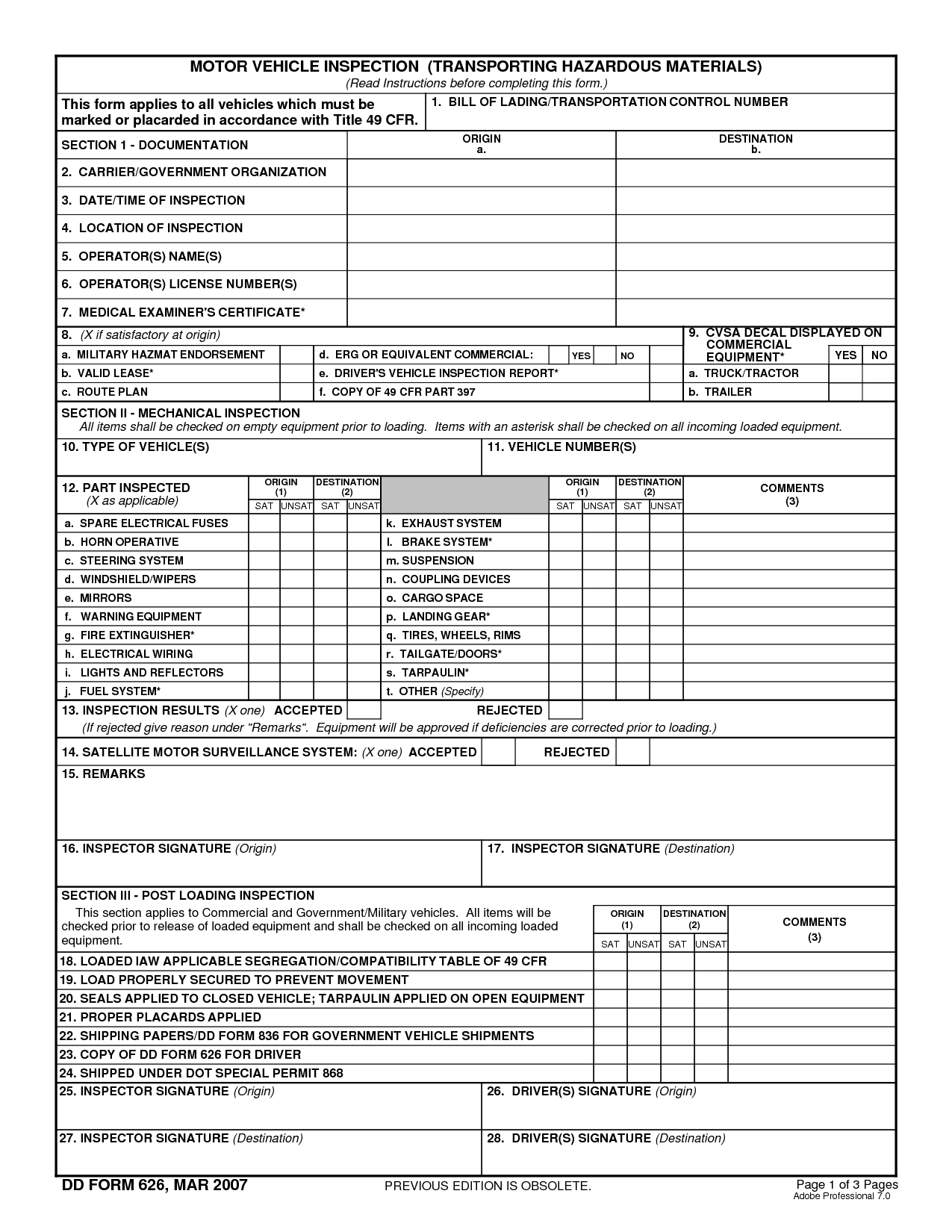 Free Printable Vehicle Inspection Form Template Ideas Intended For Commercial Property Inspection Report Template