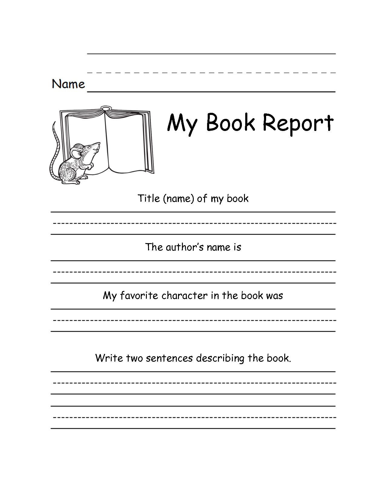Free Research Paper Grader Teaching 2Nd Grade Tips Tricks Throughout Book Report Template 4Th Grade