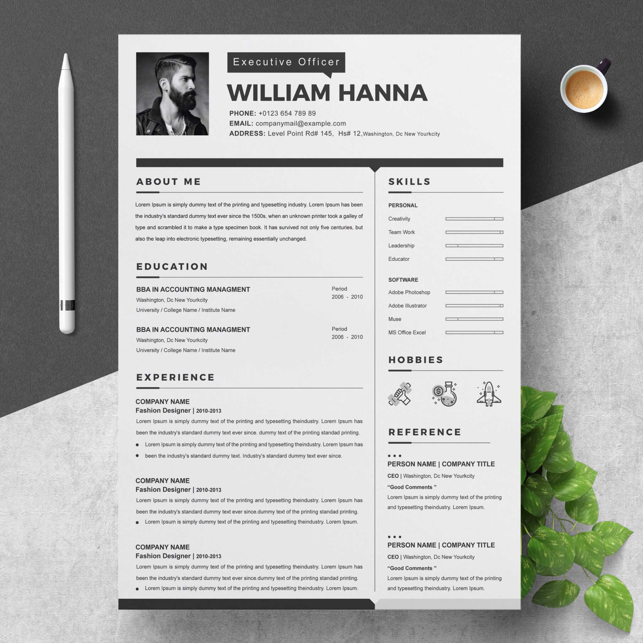 20+ Free And Premium Word Resume Templates [Download] Within Microsoft ...