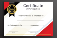 Free Sample Format Of Certificate Of Participation Template in Certificate Of Participation Template Word