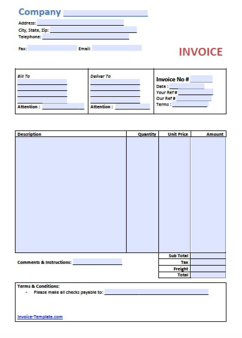 Free Simple Basic Invoice Template | Pdf | Word | Excel Regarding Free Downloadable Invoice Template For Word