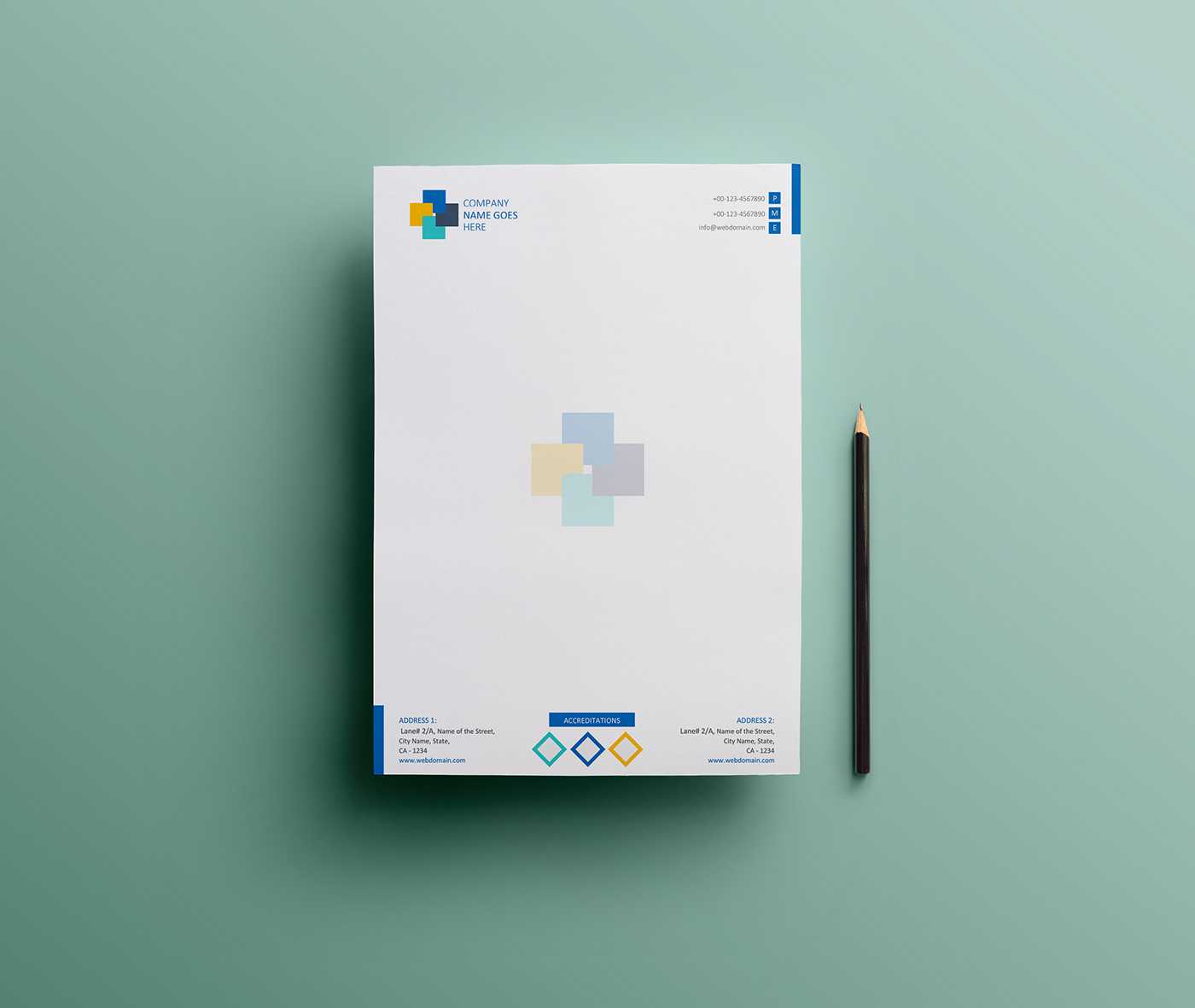 Free Simple Letterhead Design (Ms Word Version) On Behance With Regard To Free Letterhead Templates For Microsoft Word