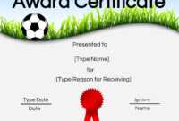 Free Soccer Certificate Maker | Edit Online And Print At Home inside Soccer Certificate Templates For Word