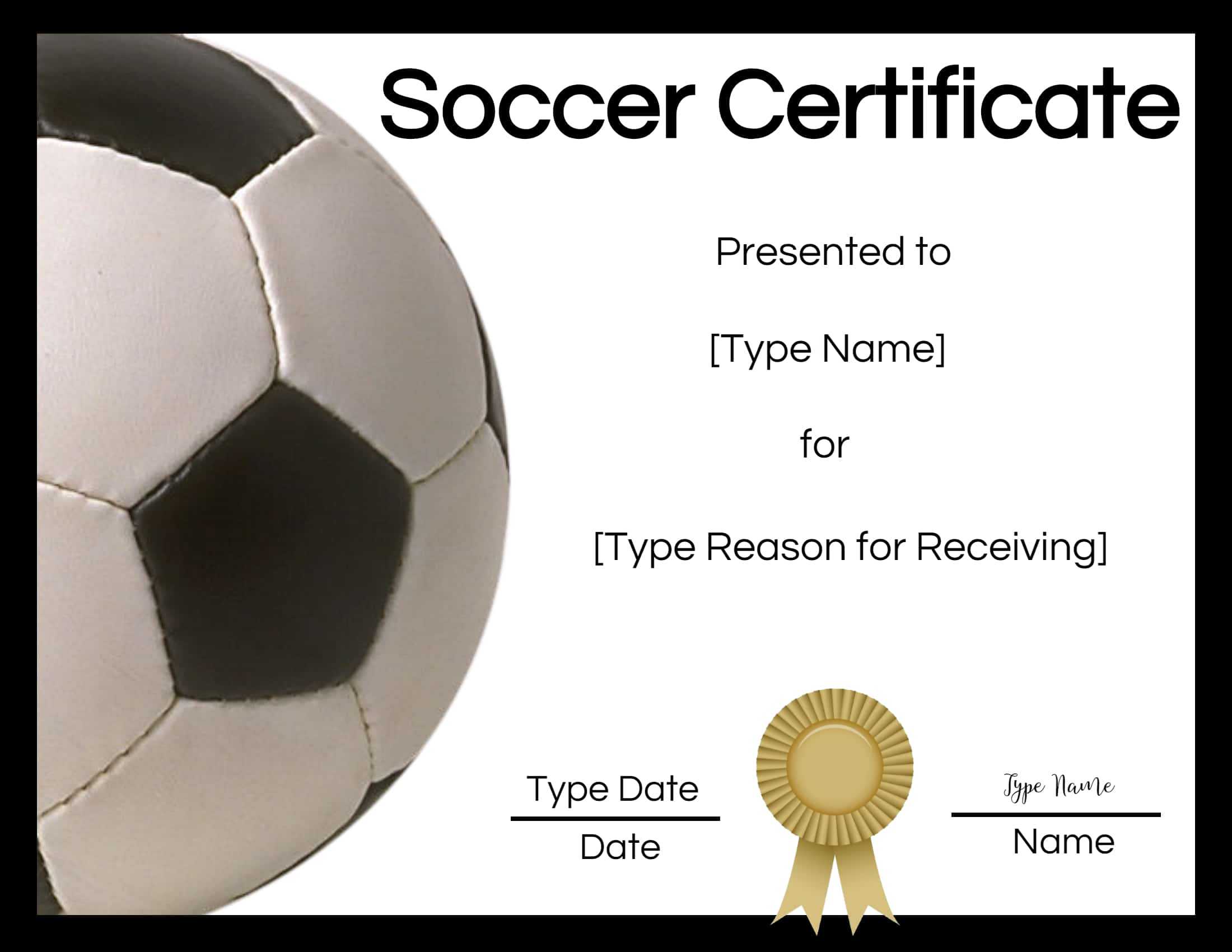 Free Soccer Certificate Maker | Edit Online And Print At Home Pertaining To Soccer Certificate Templates For Word