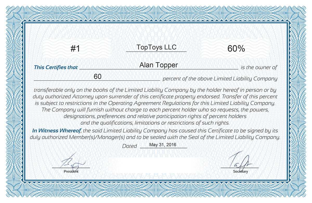 Free Stock Certificate Online Generator Within Blank Share Certificate Template Free