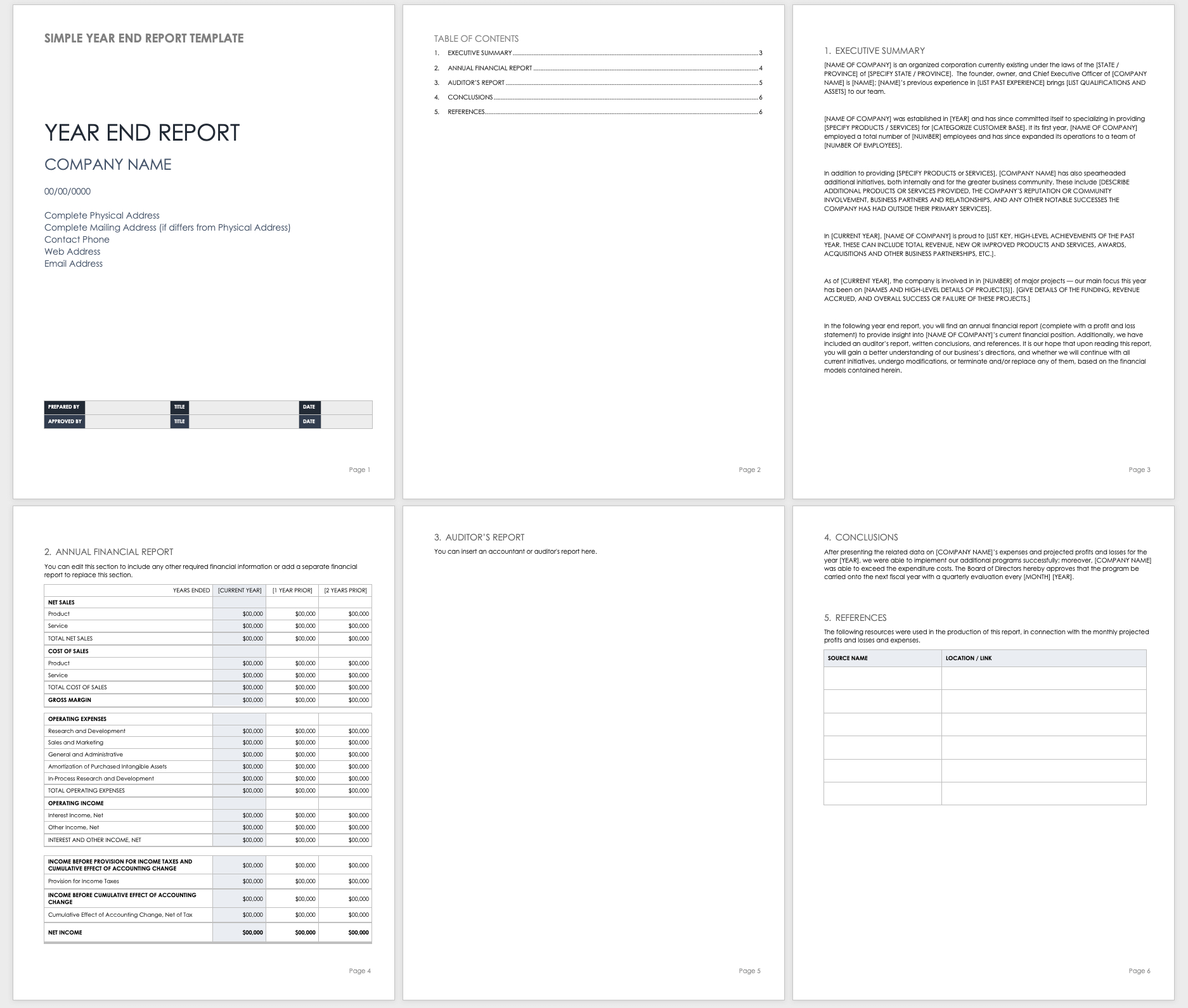 Free Year End Report Templates | Smartsheet Intended For Annual Financial Report Template Word