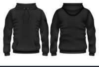 Front And Back Black Hoodie Template within Blank Black Hoodie Template