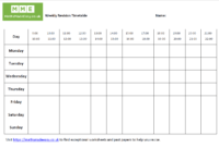 Gcse Revision Timetable - Karan.ald2014 inside Blank Revision Timetable Template