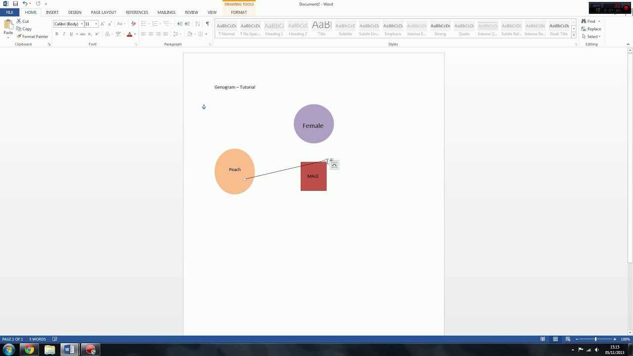 Genogram & Eco Map Tutorial – Microsoft Word In Genogram Template For Word