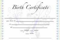 German Birth Certificate Template - Karan.ald2014 with regard to Birth Certificate Template For Microsoft Word