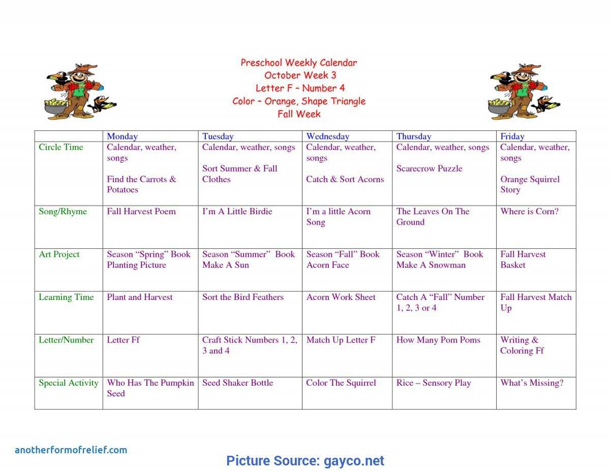 Good Preschool Lesson Plans For October Preschool Weekly Pertaining To Preschool Weekly Report Template