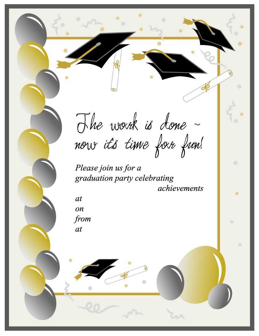 Graduation Invitation Layout – Karan.ald2014 Intended For Graduation Invitation Templates Microsoft Word