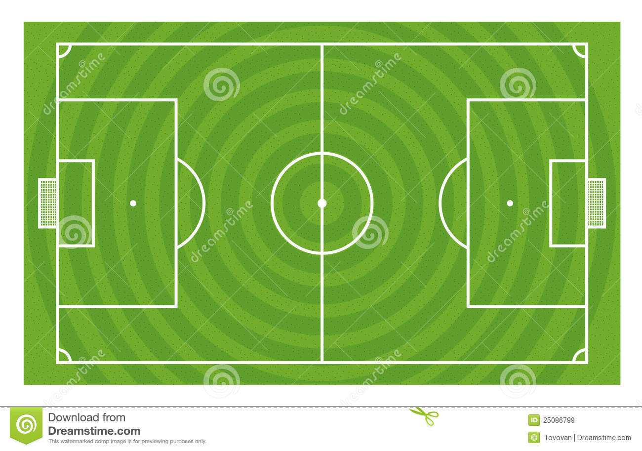 Green Football Field Template Stock Illustration With Blank Football Field Template