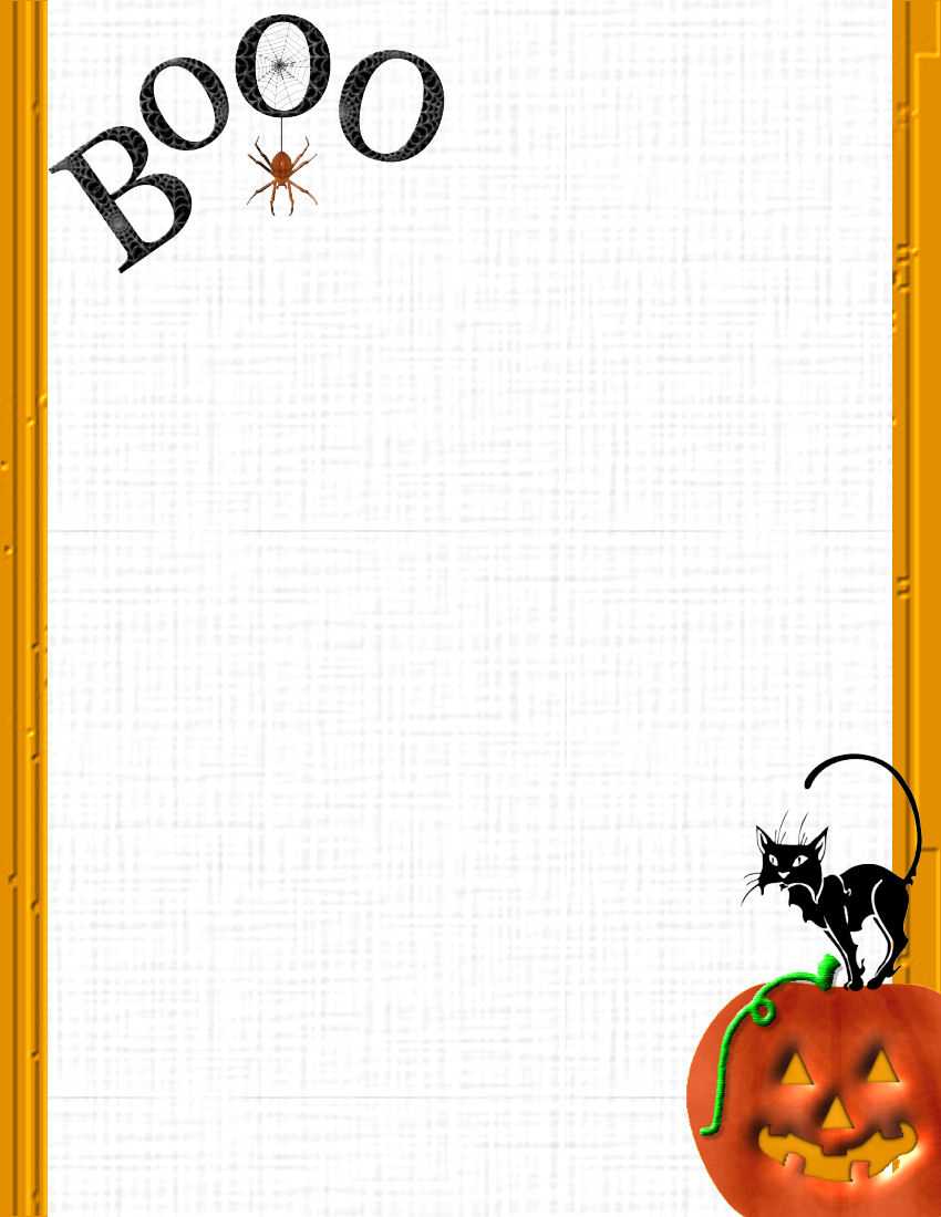 Halloween 1 Free Stationery Template Downloads Intended For Free Halloween Templates For Word