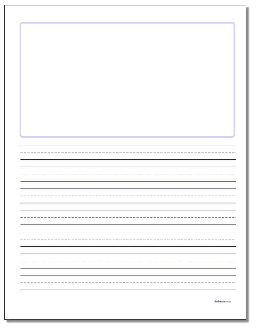 Handwriting Paper Throughout Blank Four Square Writing Template