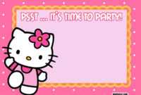 Hello Kitty Birthday Party Ideas - Invitations, Dress intended for Hello Kitty Birthday Banner Template Free