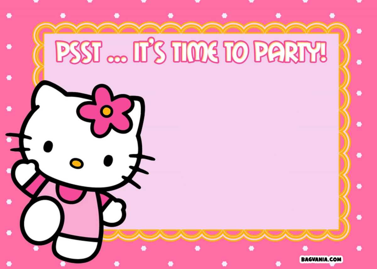 Hello Kitty Birthday Party Ideas - Invitations, Dress Intended For Hello Kitty Birthday Banner Template Free