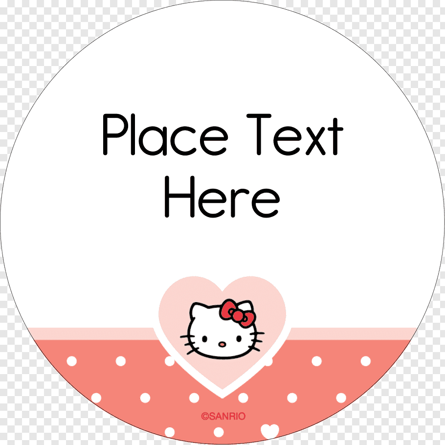 Hello Kitty Name Tag, Sticker, Label, Printing, Avery Intended For Hello Kitty Birthday Banner Template Free