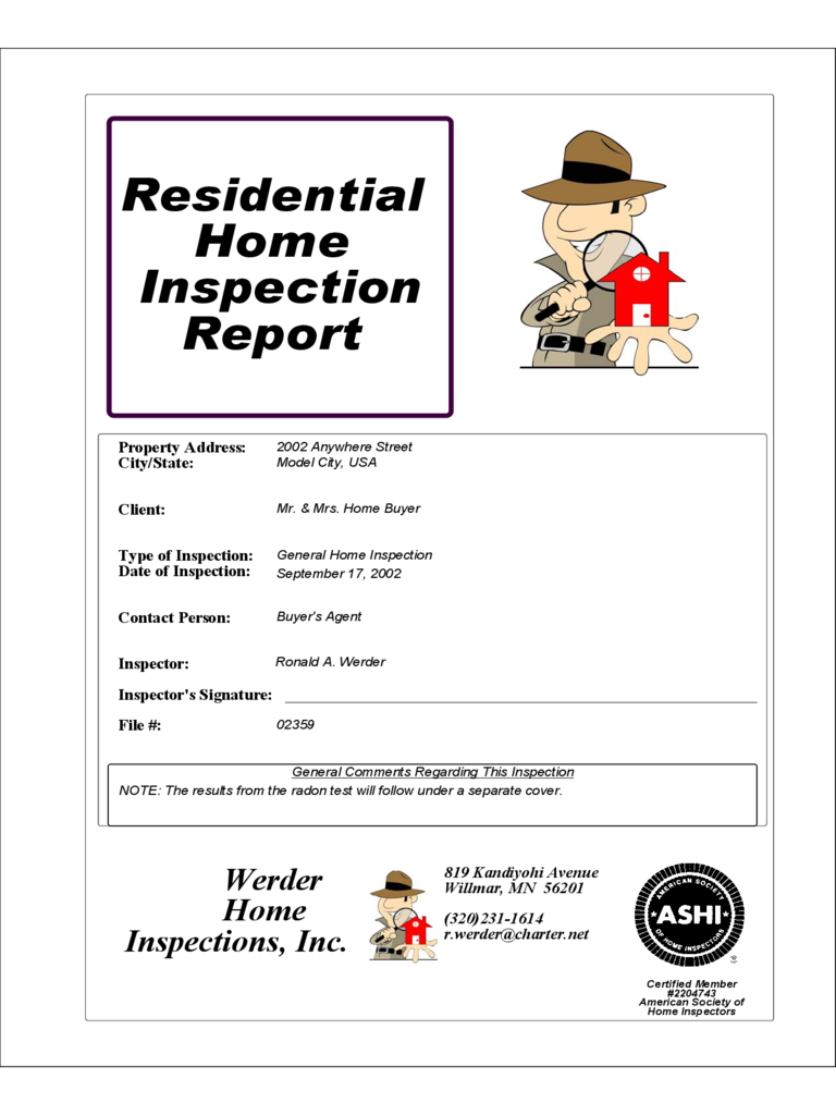 Home Inspection Report – 3 Free Templates In Pdf, Word With Regard To Home Inspection Report Template Pdf