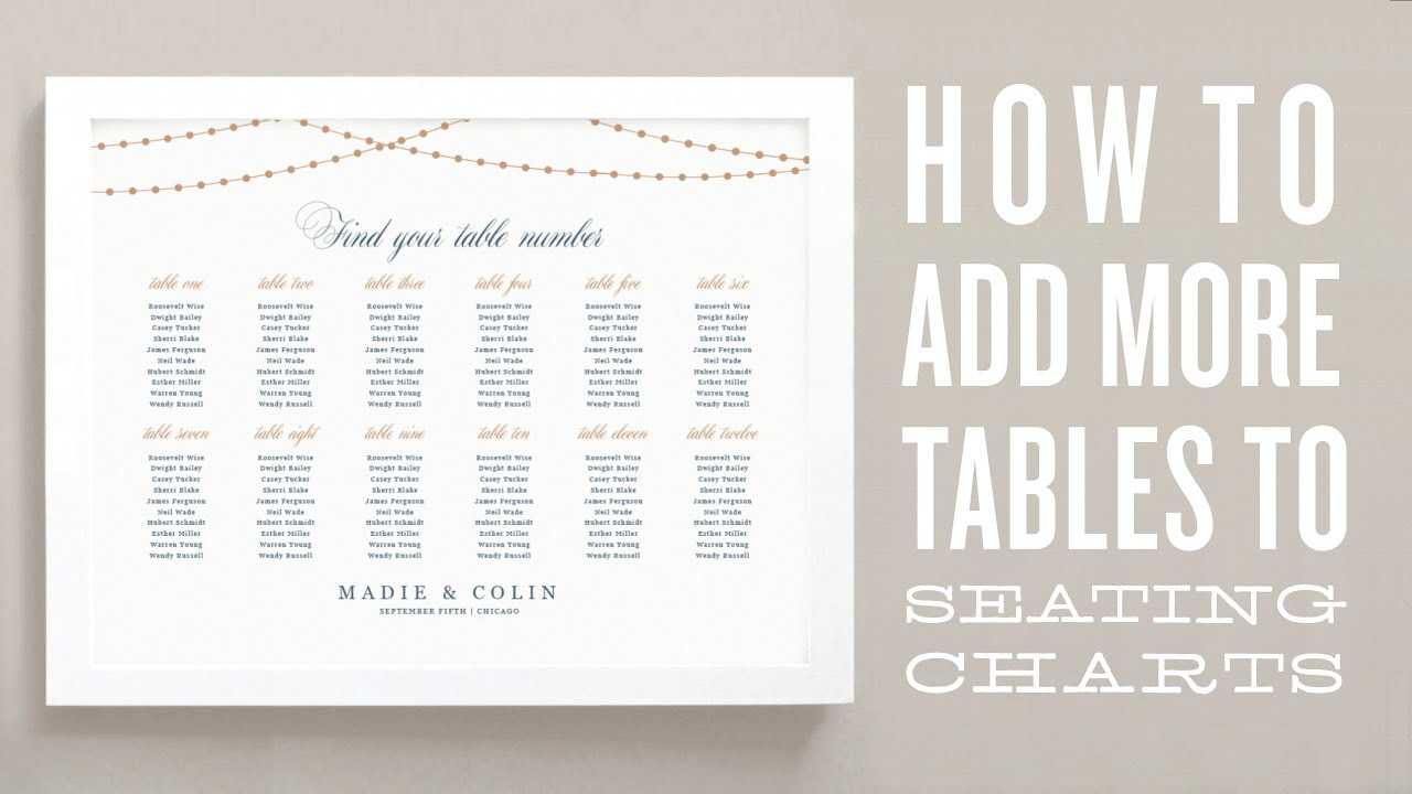 How To Add More Tables To Your Wedding Seating Chart Template For Wedding Seating Chart Template Word