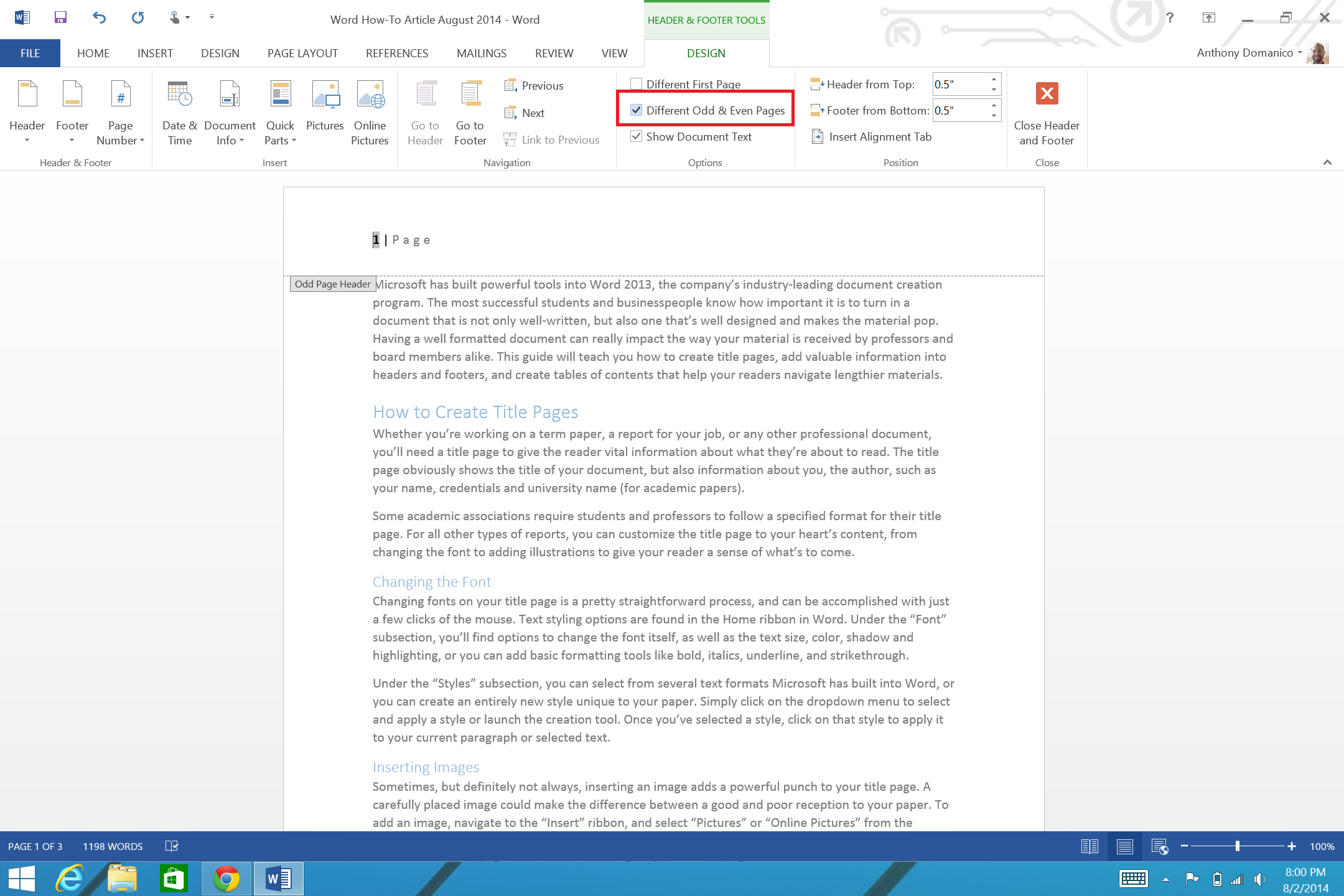 How To Add Page Numbers And A Table Of Contents To Word With Contents Page Word Template